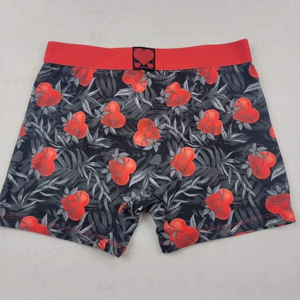 Crazy‎ Boxer entwined hearts barbed wire plant heart boxer briefs Size Med